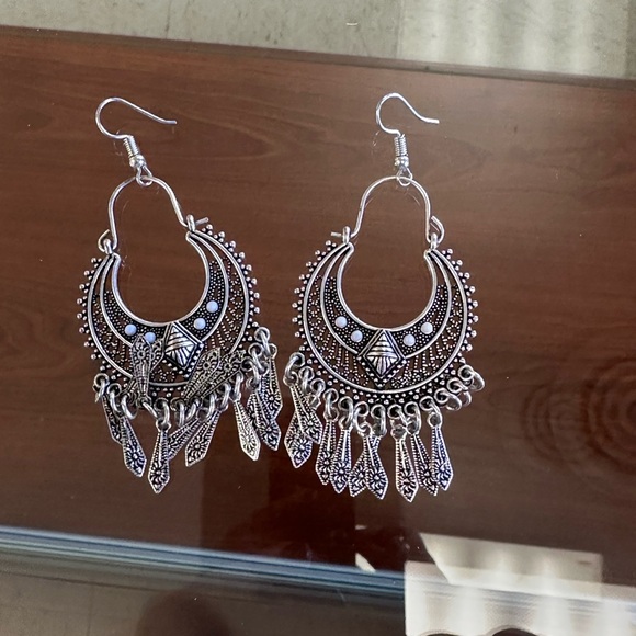Jewelry - Bohemian Silver Dangle Earrings